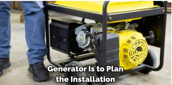 turn on the generator by plugging